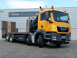 MAN TGS 35.360 8x2 - Hiab 16 TM Crane, Machine transporter, Loading ramp, recovery truck 6,2 T. winch TT 4832