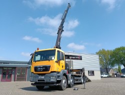 MAN TGS 35.360 8x2 - Hiab 16 TM Crane, Machine transporter, Loading ramp, recovery truck 6,2 T. winch TT 4832