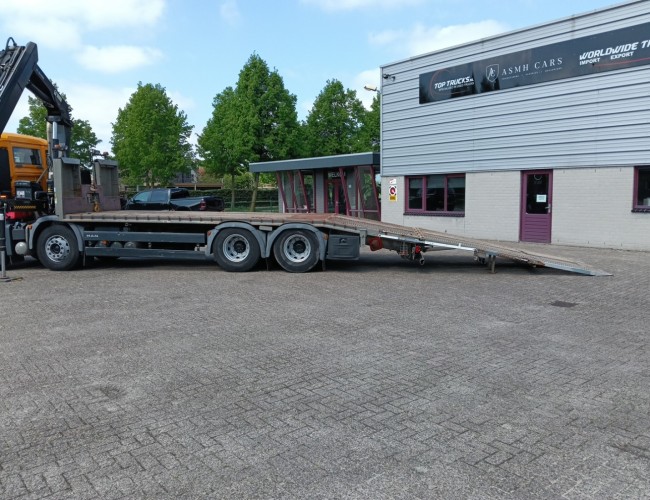 MAN TGS 35.360 8x2 - Hiab 16 TM Crane, Machine transporter, Loading ramp, recovery truck 6,2 T. winch TT 4832