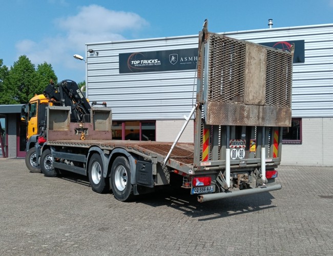 MAN TGS 35.360 8x2 - Hiab 16 TM Crane, Machine transporter, Loading ramp, recovery truck 6,2 T. winch TT 4832