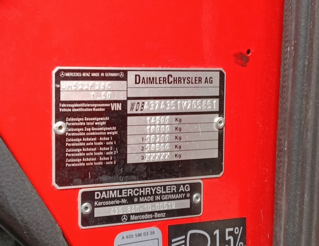 Mercedes-Benz Unimog U 5000 4x4 - (type 437.4) 4000 ltr -Wich -Feuerwehr Doppelkabine,Uberrollkafig - Rosenbauer - Expeditievoertuig, Camper TT 4836