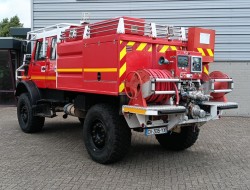 Mercedes-Benz Unimog U 5000 4x4 - (type 437.4) 4000 ltr -Wich -Feuerwehr Doppelkabine,Uberrollkafig - Rosenbauer - Expeditievoertuig, Camper TT 4836