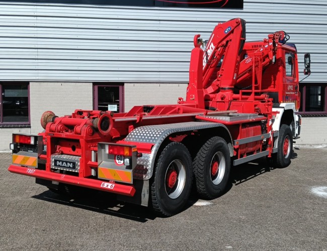 MAN 33.372 6x6 - 14TM Kraan, Crane, Kran - Haakarm, Hooklift, Abrolkipper - Big Axle - BB TT 4838