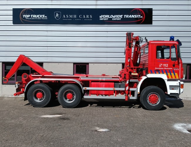 MAN 33.372 6x6 - 14TM Kraan, Crane, Kran - Haakarm, Hooklift, Abrolkipper - Big Axle - BB TT 4838