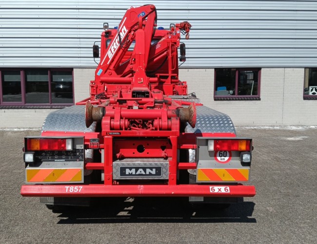 MAN 33.372 6x6 - 14TM Kraan, Crane, Kran - Haakarm, Hooklift, Abrolkipper - Big Axle - BB TT 4838