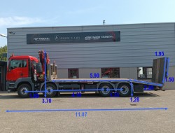 MAN TGS 35.360 8x2 - Fassi 23TM Crane, Machine transporter, Loading ramp, recovery truck 6.2T. winch TT 4842