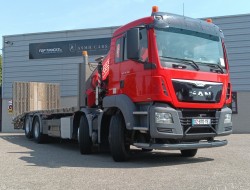 MAN TGS 35.360 8x2 - Fassi 23TM Crane, Machine transporter, Loading ramp, recovery truck 6.2T. winch TT 4842