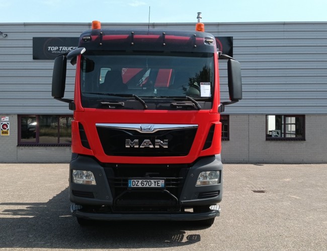 MAN TGS 35.360 8x2 - Fassi 23TM Crane, Machine transporter, Loading ramp, recovery truck 6.2T. winch TT 4842