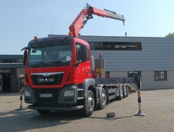 MAN TGS 35.360 8x2 - Fassi 23TM Crane, Machine transporter, Loading ramp, recovery truck 6.2T. winch TT 4842