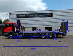 MAN TGS 35.360 8x2 - Fassi 23TM Kraan, Machine transporter, Oprijwagen, afsleepwagen 6.2T. lier TT 4849
