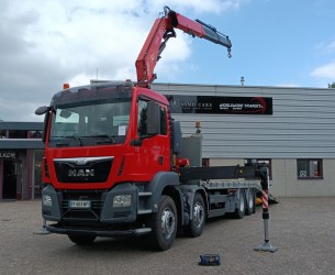 MAN TGS 35.360 8x2 - Fassi 23TM Kraan, Crane, Machine transporter, Oprijwagen, Loading ramp, Tow truck 6.2T. Winch TT 4849