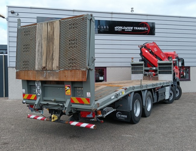 MAN TGS 35.360 8x2 - Fassi 23TM Kraan, Crane, Machine transporter, Oprijwagen, Loading ramp, Tow truck 6.2T. Winch TT 4849