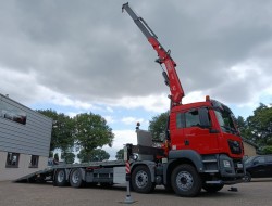 MAN TGS 35.360 8x2 - Fassi 23TM Kraan, Crane, Machine transporter, Oprijwagen, Loading ramp, Tow truck 6.2T. Winch TT 4849