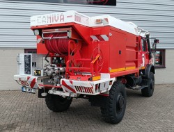 Unimog U 5000 Mercedes Benz -4x4 - (type 437.4) 4000 ltr -Wich -Feuerwehr Doppelkabine,Uberrollkafig - Camivar - Expeditievoertuig, Camper TT 4853