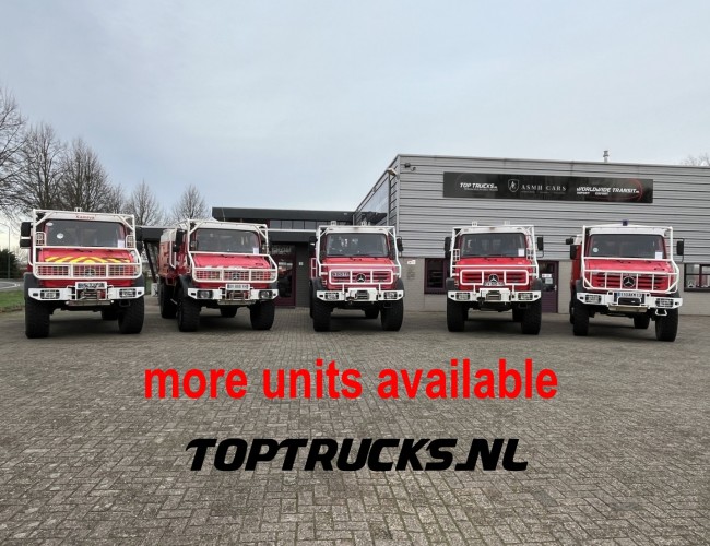 Unimog U 5000 Mercedes Benz -4x4 - (type 437.4) 4000 ltr -Lier, Winch -Feuerwehr Doppelkabine,Uberrollkafig - Camiva TT 4853