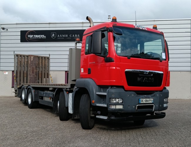 MAN TGS 35.360 8x2 - Machine transporter, loading ramp, tow truck 6.2T. winch TT 4860