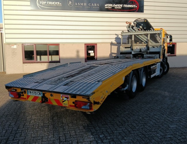 MAN TGS 35.420 8x2 - Fassi 29TM Kraan, Machine transporter, Oprijwagen, afsleepwagen 7.2T. lier TT 4882