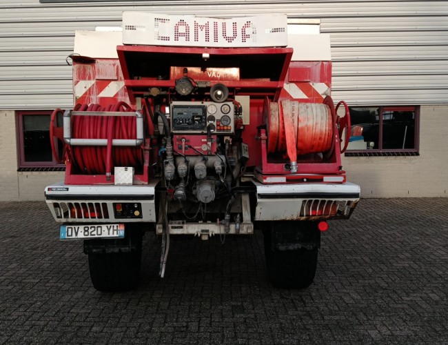 Mercedes-Benz Unimog U 5000 4x4 - (type 437.4) 4000 ltr -Lier, Winch -Feuerwehr Doppelkabine,Uberrollkafig - Camiva - Expeditievoertuig, Camper TT 4888