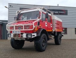 Unimog U 5000 Mercedes Benz -4x4 - (type 437.4) 4000 ltr -Wich -Feuerwehr Doppelkabine,Uberrollkafig - Camivar - Expeditievoertuig, Camper TT 4890